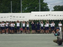 白３徒競走応援DSC09819